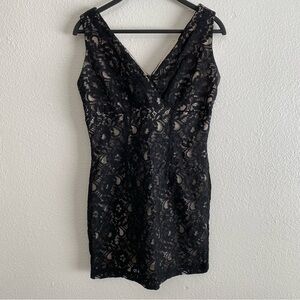 Black Lace Mini Dress M Fairy Grunge Whimsigoth Holiday Party LBD‎ New Year